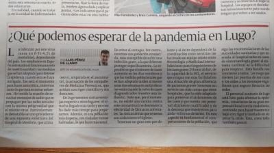 ¿Qué podemos esperar de la pandemia en Lugo?  Nota de prensa. El Progreso